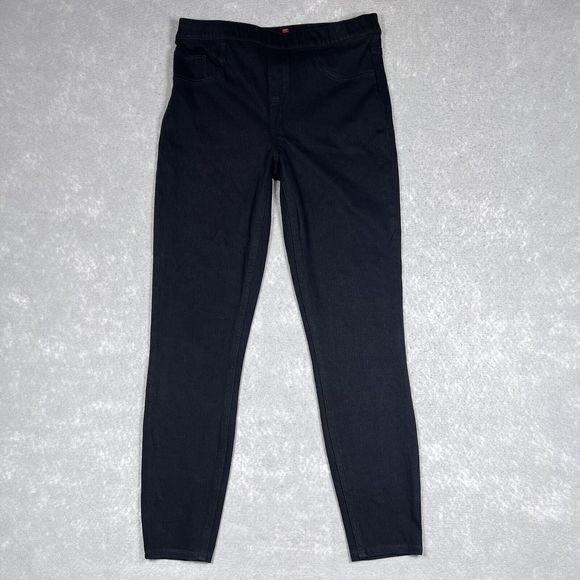 SPANX Pants Womens Large Black Pull On Stretch Leggings Skinny Pants Stretch
